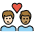 Couple With Heart Man Man Light Skin Tone Medium Skin Tone Emoji from OpenMoji Set