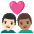 Couple With Heart Man Man Light Skin Tone Medium Skin Tone Emoji from Noto Emoji Set