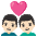Couple With Heart Man Man Light Skin Tone Emoji from Noto Emoji Set