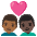 Couple With Heart Man Man Medium Dark Skin Tone Dark Skin Tone Emoji from Noto Emoji Set