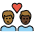 Couple With Heart Man Man Medium Dark Skin Tone Dark Skin Tone Emoji from OpenMoji Set