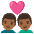 Couple With Heart Man Man Medium Dark Skin Tone Emoji from Noto Emoji Set