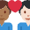 Couple With Heart Man Man Medium Dark Skin Tone Light Skin Tone Emoji from Twemoji Set