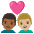 Couple With Heart Man Man Medium Dark Skin Tone Medium Light Skin Tone Emoji from Noto Emoji Set