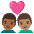 Couple With Heart Man Man Medium Dark Skin Tone Medium Skin Tone Emoji from Noto Emoji Set