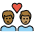 Couple With Heart Man Man Medium Dark Skin Tone Medium Skin Tone Emoji from OpenMoji Set