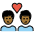 Couple With Heart Man Man Medium Dark Skin Tone Emoji from OpenMoji Set