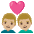 Couple With Heart Man Man Medium Light Skin Tone Emoji from Noto Emoji Set