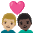 Couple With Heart Man Man Medium Light Skin Tone Dark Skin Tone Emoji from Noto Emoji Set