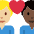 Couple With Heart Man Man Medium Light Skin Tone Dark Skin Tone Emoji from Twemoji Set