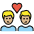 Couple With Heart Man Man Medium Light Skin Tone Emoji from OpenMoji Set