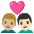 Couple With Heart Man Man Medium Light Skin Tone Light Skin Tone Emoji from Noto Emoji Set