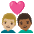 Couple With Heart Man Man Medium Light Skin Tone Medium Dark Skin Tone Emoji from Noto Emoji Set