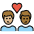 Couple With Heart Man Man Medium Light Skin Tone Medium Dark Skin Tone Emoji from OpenMoji Set