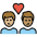 Couple With Heart Man Man Medium Light Skin Tone Medium Skin Tone Emoji from OpenMoji Set