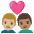 Couple With Heart Man Man Medium Light Skin Tone Medium Skin Tone Emoji from Noto Emoji Set