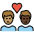 Couple With Heart Man Man Medium Skin Tone Dark Skin Tone Emoji from OpenMoji Set