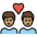 Couple With Heart Man Man Medium Skin Tone Emoji from OpenMoji Set
