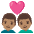 Couple With Heart Man Man Medium Skin Tone Emoji from Noto Emoji Set