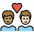 Couple With Heart Man Man Medium Skin Tone Light Skin Tone Emoji from OpenMoji Set