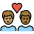 Couple With Heart Man Man Medium Skin Tone Medium Dark Skin Tone Emoji from OpenMoji Set