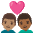 Couple With Heart Man Man Medium Skin Tone Medium Dark Skin Tone Emoji from Noto Emoji Set