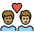 Couple With Heart Man Man Medium Skin Tone Medium Light Skin Tone Emoji from OpenMoji Set