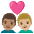Couple With Heart Man Man Medium Skin Tone Medium Light Skin Tone Emoji from Noto Emoji Set