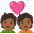 Couple With Heart Medium Dark Skin Tone Emoji from Noto Emoji Set