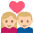 Couple With Heart Medium Light Skin Tone Emoji from EmojiTwo Colors Set