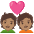 Couple With Heart Medium Skin Tone Emoji from Noto Emoji Set