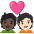 Couple With Heart Person Person Dark Skin Tone Light Skin Tone Emoji from Noto Emoji Set