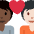 Couple With Heart Person Person Dark Skin Tone Light Skin Tone Emoji from Twemoji Set