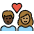 Couple With Heart Person Person Dark Skin Tone Medium Skin Tone Emoji from OpenMoji Set
