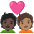 Couple With Heart Person Person Dark Skin Tone Medium Skin Tone Emoji from Noto Emoji Set