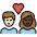 Couple With Heart Person Person Light Skin Tone Dark Skin Tone Emoji from OpenMoji Set