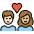 Couple With Heart Person Person Light Skin Tone Medium Light Skin Tone Emoji from OpenMoji Set