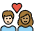 Couple With Heart Person Person Light Skin Tone Medium Skin Tone Emoji from OpenMoji Set