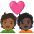 Couple With Heart Person Person Medium Dark Skin Tone Dark Skin Tone Emoji from Noto Emoji Set