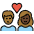 Couple With Heart Person Person Medium Dark Skin Tone Dark Skin Tone Emoji from OpenMoji Set