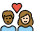 Couple With Heart Person Person Medium Dark Skin Tone Light Skin Tone Emoji from OpenMoji Set