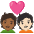 Couple With Heart Person Person Medium Dark Skin Tone Light Skin Tone Emoji from Noto Emoji Set