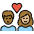 Couple With Heart Person Person Medium Dark Skin Tone Medium Light Skin Tone Emoji from OpenMoji Set