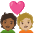 Couple With Heart Person Person Medium Dark Skin Tone Medium Light Skin Tone Emoji from Noto Emoji Set