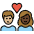 Couple With Heart Person Person Medium Light Skin Tone Dark Skin Tone Emoji from OpenMoji Set