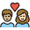 Couple With Heart Person Person Medium Light Skin Tone Light Skin Tone Emoji from OpenMoji Set