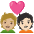 Couple With Heart Person Person Medium Light Skin Tone Light Skin Tone Emoji from Noto Emoji Set