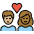 Couple With Heart Person Person Medium Light Skin Tone Medium Dark Skin Tone Emoji from OpenMoji Set