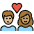 Couple With Heart Person Person Medium Light Skin Tone Medium Skin Tone Emoji from OpenMoji Set