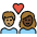Couple With Heart Person Person Medium Skin Tone Dark Skin Tone Emoji from OpenMoji Set
